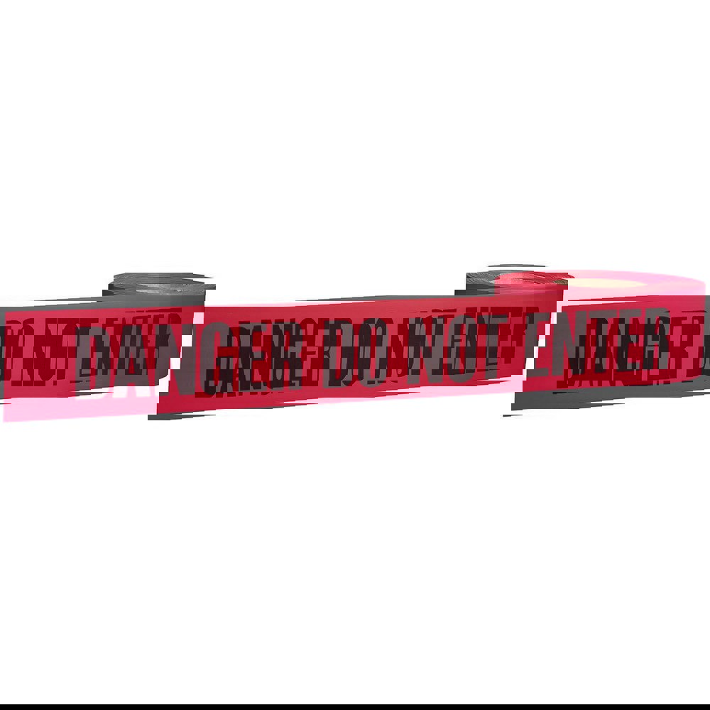 Barricade & Flagging Tape; Legend: Danger Do Not Enter ; Material: Plastic ; Overall Length: 1000.00 ; Color: Red